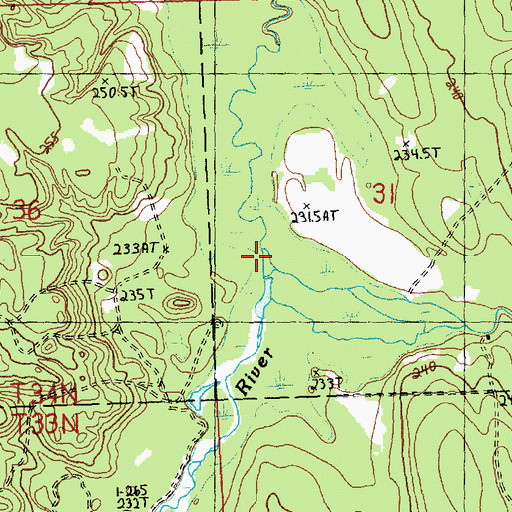Topographic Map of Little Pigeon River, MI