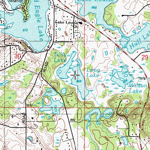 Topographic Map of Long Lake, MI