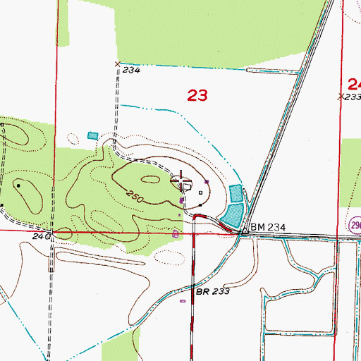 Topographic Map of The Mounds, AR