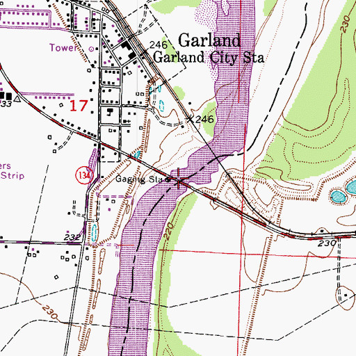 Topographic Map of Red River Bridge, AR