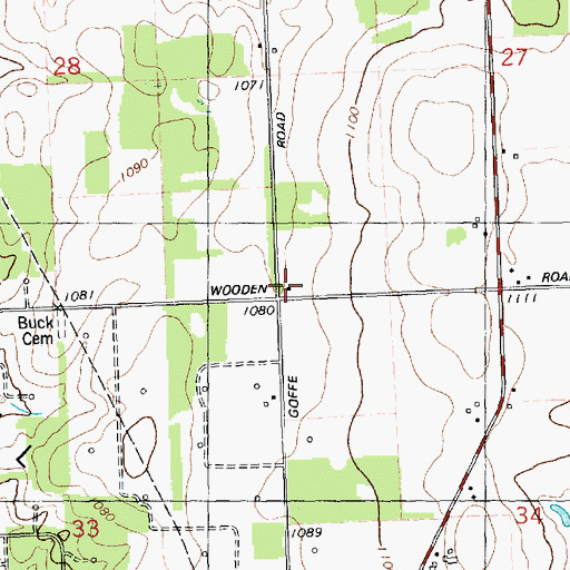 Topographic Map of Mason School, MI