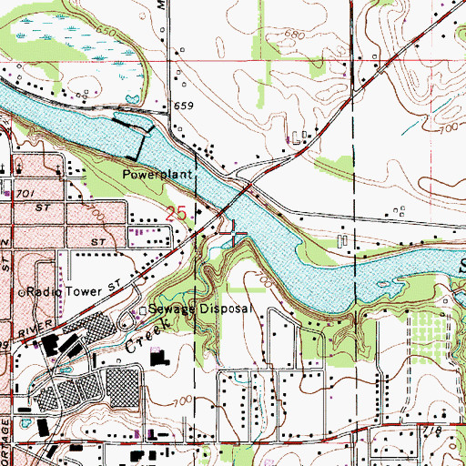 Topographic Map of McCoy Creek, MI