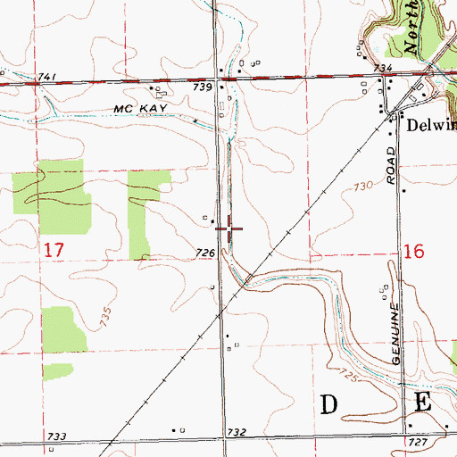 Topographic Map of McKay Drain, MI