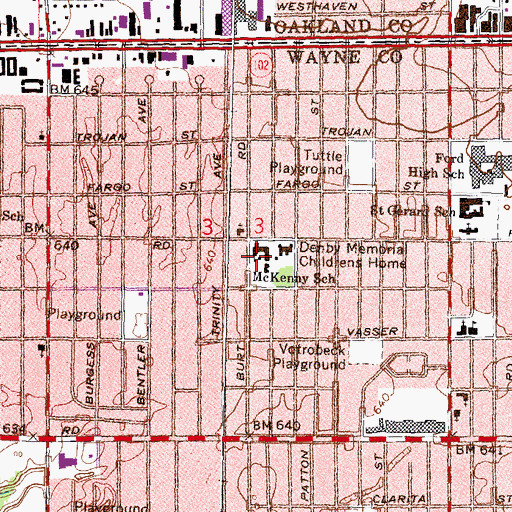 Topographic Map of McKenny School, MI