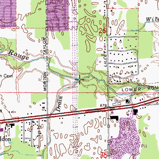 Topographic Map of McKinstry Drain, MI
