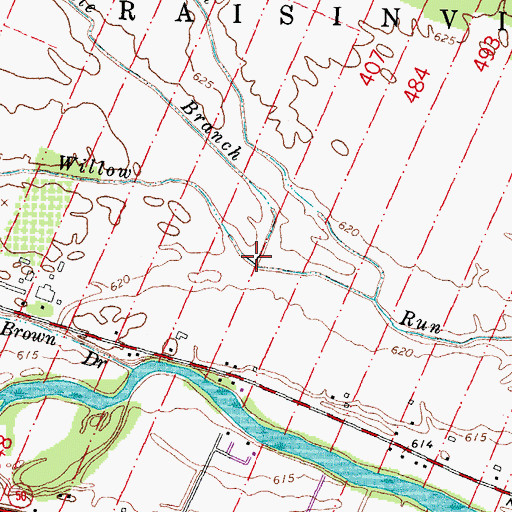 Topographic Map of Middle Branch Willow Run, MI