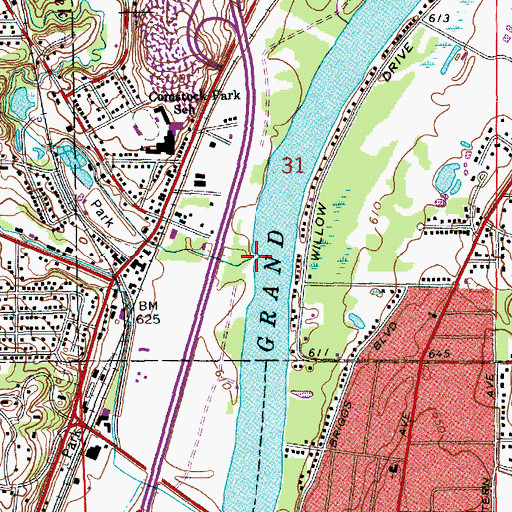 Topographic Map of Mill Creek, MI