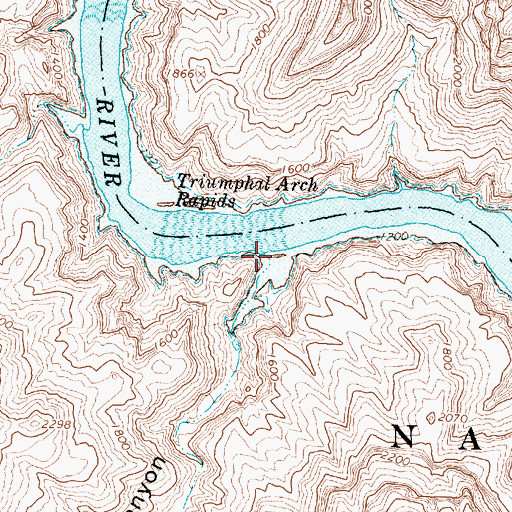 Topographic Map of Jackson Canyon, AZ