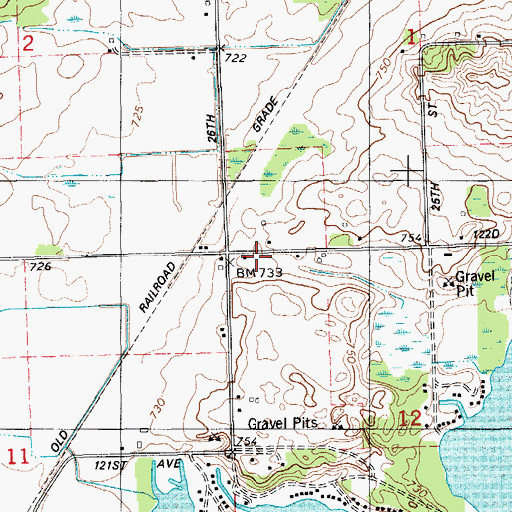 Topographic Map of Miner Lake School, MI