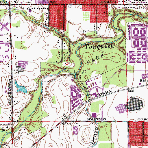Topographic Map of Morgan Drain, MI