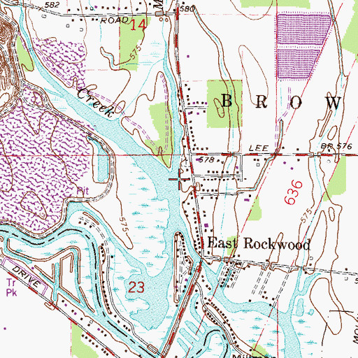 Topographic Map of Morrison Drain, MI