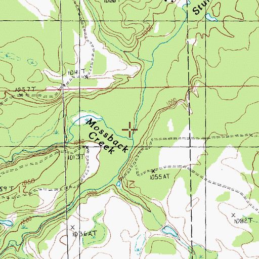 Topographic Map of Mossback Creek, MI