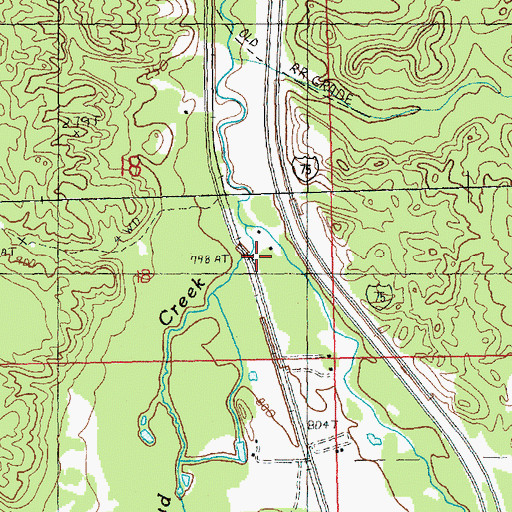 Topographic Map of Mud Creek, MI