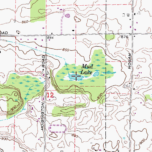 Topographic Map of Mud Lake, MI