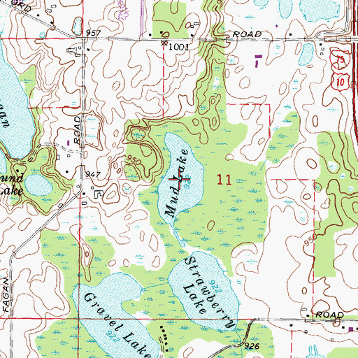 Topographic Map of Lake Hope, MI