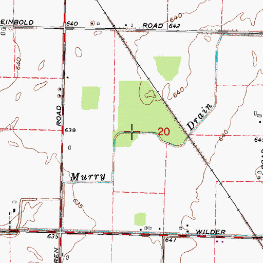 Topographic Map of Murry Drain, MI