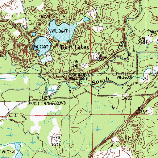 Topographic Map of North Branch Boardman River, MI