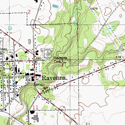 Topographic Map of North Branch Crockery Creek, MI