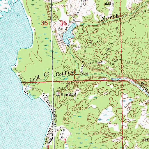 Topographic Map of North Branch Gold Creek, MI