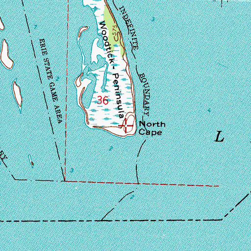 Topographic Map of North Cape, MI