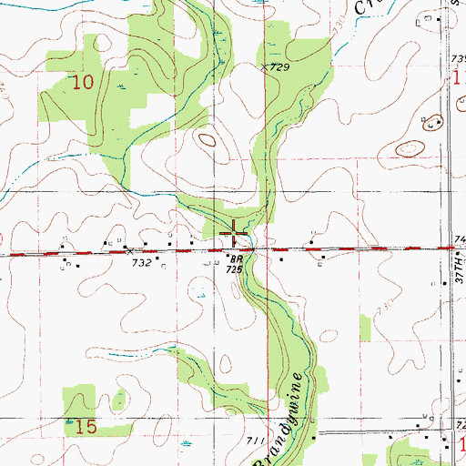 Topographic Map of North Extension Drain, MI