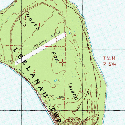 Topographic Map of North Fox Island, MI