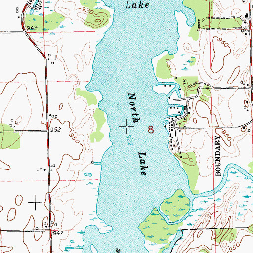 Topographic Map of North Lake, MI