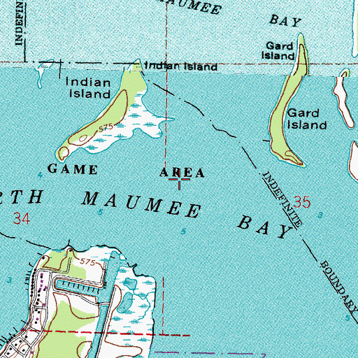 Topographic Map of North Maumee Bay, MI