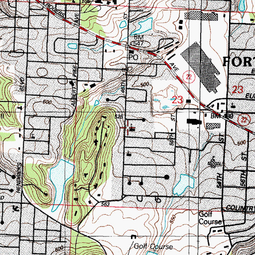 Topographic Map of Trinity Temple, AR