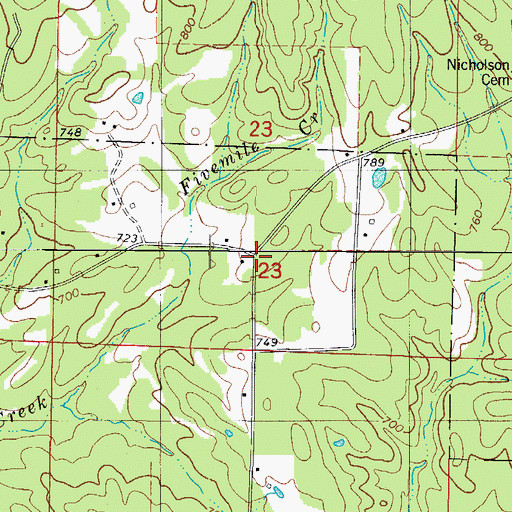 Topographic Map of Forest Hill Church (historical), AR