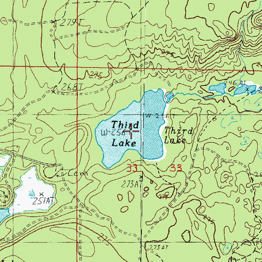 Topographic Map of Pinery Lakes, MI