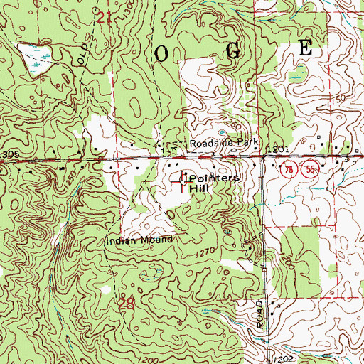 Topographic Map of Pointers Hill, MI