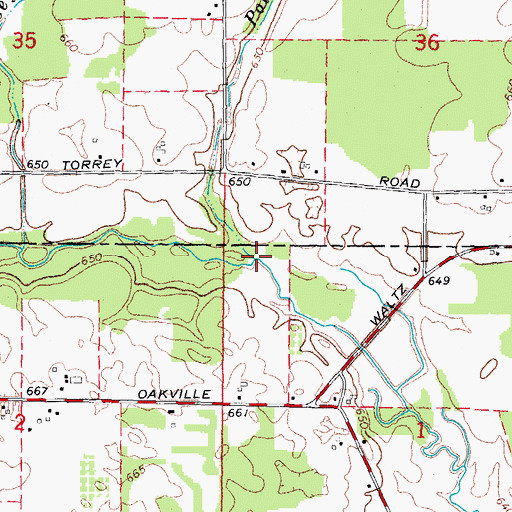 Topographic Map of Polzin Drain, MI