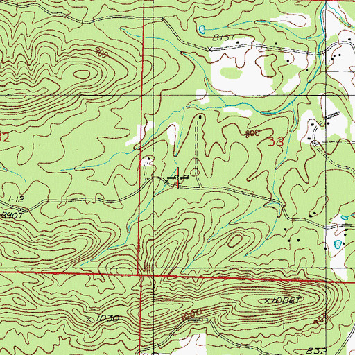Topographic Map of Midway Pentecostal Church, AR