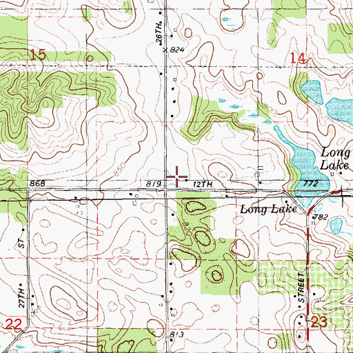 Topographic Map of Quail Trap School, MI