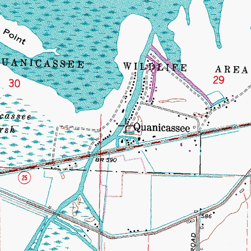 Topographic Map of Quanicassee, MI