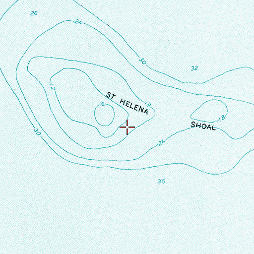 Topographic Map of Saint Helena Shoal, MI