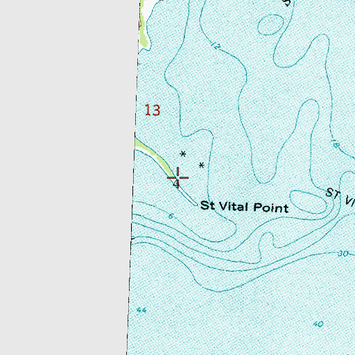 Topographic Map of Saint Vital Point, MI