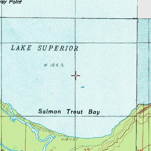 Topographic Map of Salmon Trout Bay, MI