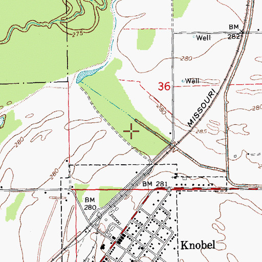 Topographic Map of Township of Cache (historical), AR