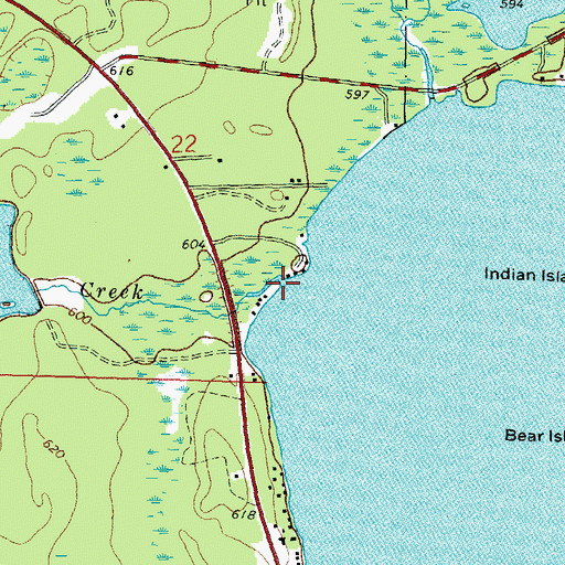 Topographic Map of Schalks Creek, MI