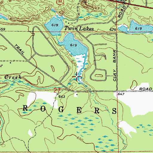 Topographic Map of Schmidt Creek, MI