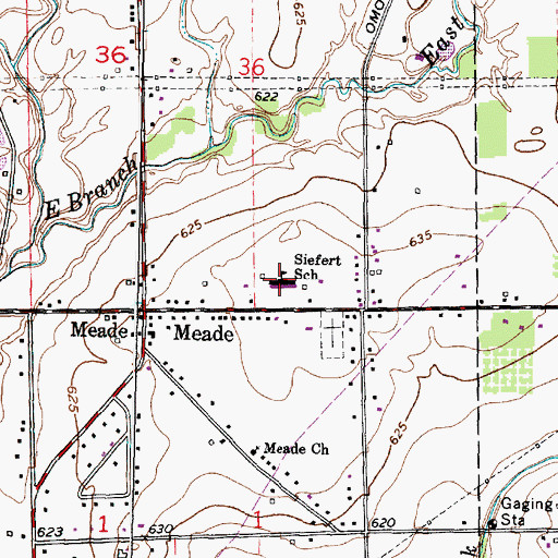 Topographic Map of Siefert School, MI