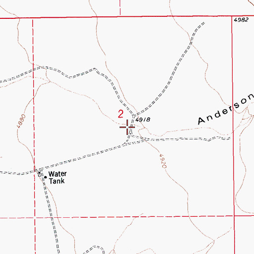 Topographic Map of Anderson Canyon, AZ