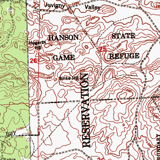 Topographic Map of Sinke Hill, MI