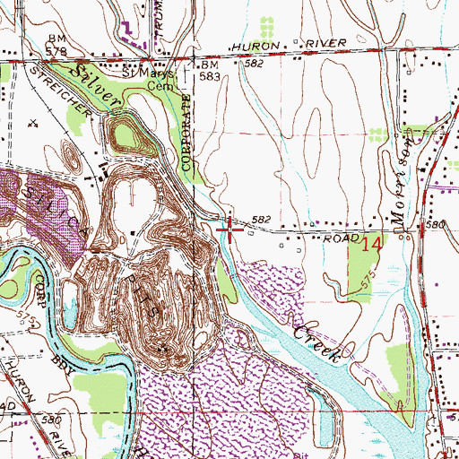 Topographic Map of Smith Creek, MI