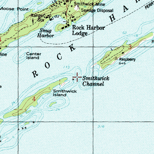 Topographic Map of Smithwick Channel, MI