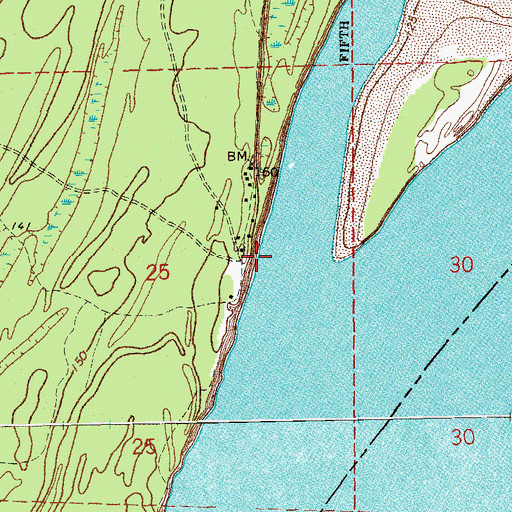 Topographic Map of White River Landing, AR