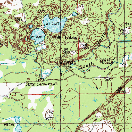 Topographic Map of South Branch Boardman River, MI