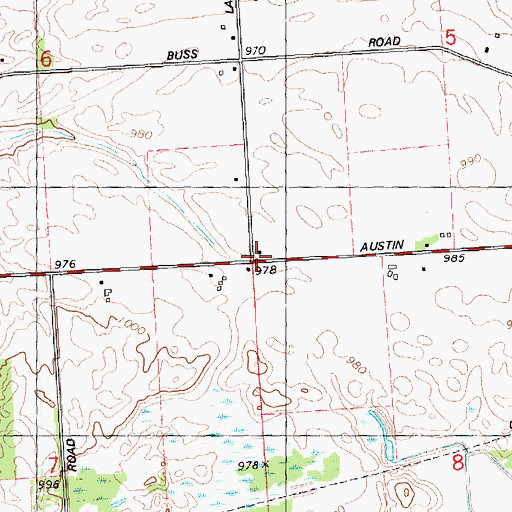 Topographic Map of Spafard School, MI